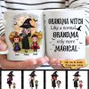 Pretty Grandma With Grandkids Halloween Personalized Mug