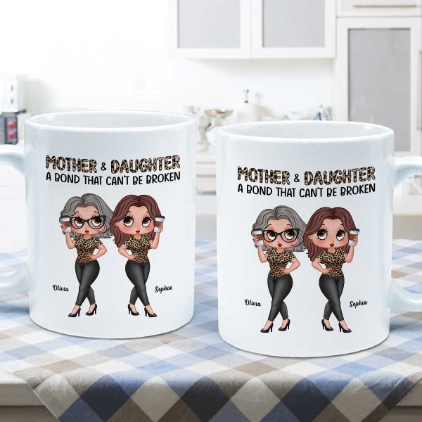 Pretty Sassy Leopard Like Mother Like Daughter Gift For Mom Personalized Mug