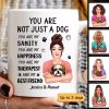 Pretty Woman Holding Dog You Are My Sanity Personalized Mug
