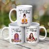 Pretty Woman Holding Dogs Life Is Better With Dogs Personalized Mug
