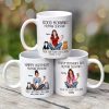 Pretty Woman Sitting Good Morning Cat Human Servant Personalized Mug