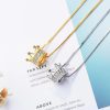 Princess Crown Cz Pendant Necklace: Unique Fine Jewelry For Women