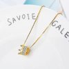 Princess Crown Cz Pendant Necklace: Unique Fine Jewelry For Women