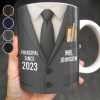Principal Since Suit And Tie Design - Personalized Custom Coffee Mug - TEACH052_MG