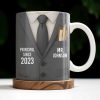 Principal Since Suit And Tie Design - Personalized Custom Coffee Mug - TEACH052_MG
