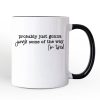Probably Just Gonna Jingle Some of the Way Personalized Mug, Funny Lazy Christmas Gift with Custom Name
