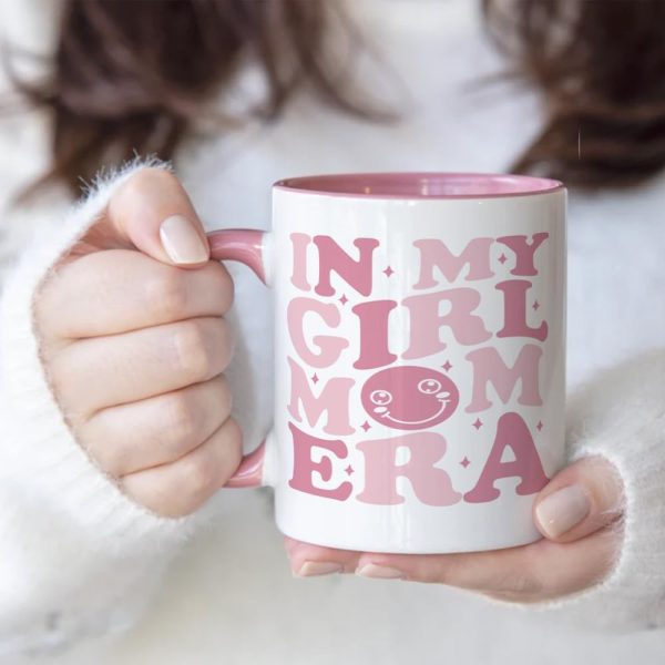 Promoted To Mommy Coffee Mug Funny Gift for Mom of Girls, Pregnancy New Mom Gift, Birthday Mother's Day Baby Shower Gift