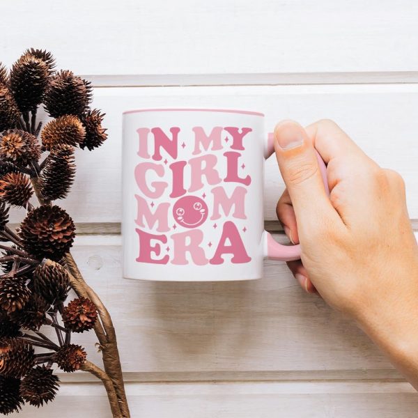 Promoted To Mommy Coffee Mug Funny Gift for Mom of Girls, Pregnancy New Mom Gift, Birthday Mother's Day Baby Shower Gift