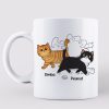 Proud Dad Of Naughty Fluffy Cats Personalized Mug