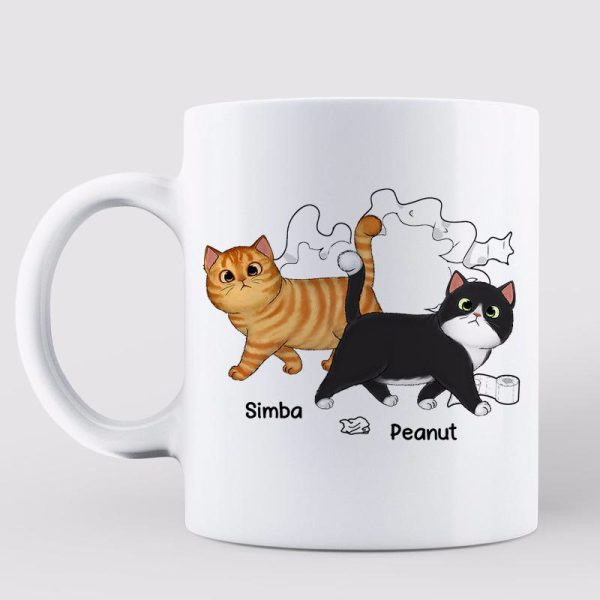 Proud Dad Of Naughty Fluffy Cats Personalized Mug