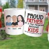Proud Father And Dumb Kid- Personalized Coffee Mug- Gift For Dad- Dad Cartoon Mug-DR-WHM-06dnqn180423