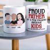 Proud Father And Dumb Kid- Personalized Coffee Mug- Gift For Dad- Dad Cartoon Mug-DR-WHM-06dnqn180423