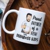 Proud Father Of A Few Kids, Personalized White Mug, Father's Day Gift For Dad, Grandpa, Uncle