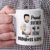 Proud Father Of A Few Kids, Personalized White Mug, Father's Day Gift For Dad, Grandpa, Uncle