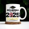 Proud Grandma Of A Class Of 2025 Graduate, Graduation Cap and Diploma - Personalized Custom Coffee Mug - GRAD266_MG