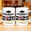 Proud Grandma Of A Class Of 2025 Graduate, Graduation Cap and Diploma - Personalized Custom Coffee Mug - GRAD266_MG