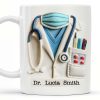 Proud Mom Of A Doctor Coffee Mug - Personalized Custom Coffee Mug - DOC005_MG