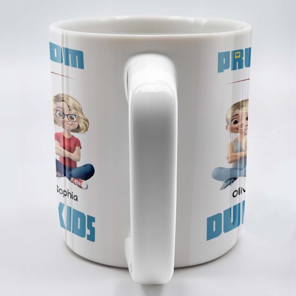 Proud Mom Of A Few Dumb*ss Kids Cartoon Characters - Personalized Custom Coffee Mug - MOM057_MG