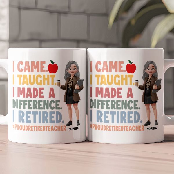 Proud Retired Teacher - Teacher Appreciation - Personalized Mug