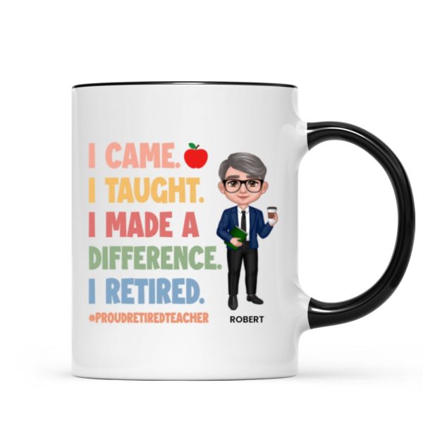 Proud Retired Teacher Personalized Mug, Retirement gift