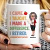 Proud Retired Teacher Personalized Mug, Retirement gift