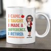 Proud Retired Teacher Personalized Mug, Retirement gift