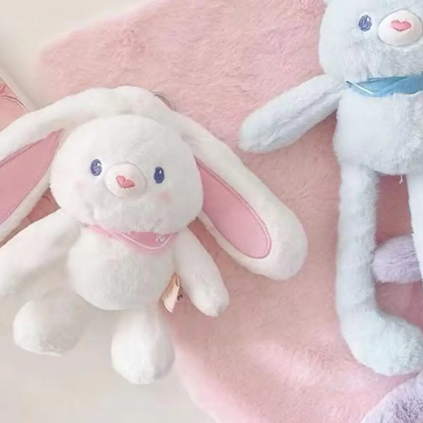 Pull Up Bunny Plush Toy Soft Stuffed Rabbit 30 cm