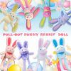 Pull Up Bunny Plush Toy Soft Stuffed Rabbit 30 cm