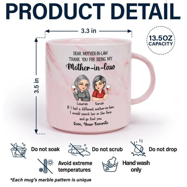 Punch Her In The Face - Personalized Marble Mug