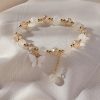 Purple Butterfly Beaded Stretch Bracelet