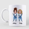 Purple Flower Doll Besties Sisters Standing Personalized Mug