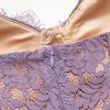 Purple Lace Cupped Strap Mini Dress