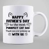 Purrfect Cat Dad Thanks For Putting Up With Us Personalized Mug