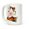Rad Unicorn Skateboarding a Pizza Tattoo Coffee Mug