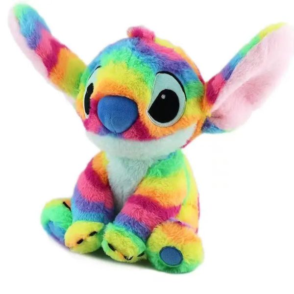 Rainbow Striped Alien Plush Toy Soft Cute Stuffed Pillow