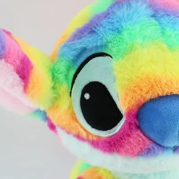 Rainbow Striped Alien Plush Toy Soft Cute Stuffed Pillow