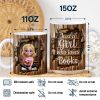 Reading 3D Effect Girl Who Loves Books - Personalized White Edge-to-Edge Mug