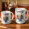 Reading Drink Water Read Books - 3D Inflated Effect Printed Mug, Personalized White Edge-to-Edge Mug