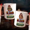 Reading Girl Sitting On Bookstack, Personalized White Mug