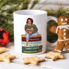 Reading Girl Sitting On Bookstack, Personalized White Mug
