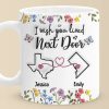 Real Friendship Transcends Time And Space - Bestie Personalized Custom 3D Inflated Effect Printed Mug - New Arrival, Gift For Best Friends, BFF, Sisters AMZ