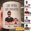 Real Man Like Father Like Daughter Son Doll Kids Father's Day Gift For Dad Daddy Personalized Mug