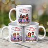 Realistic Mother Daughters Sitting On Sofa Personalized Mug