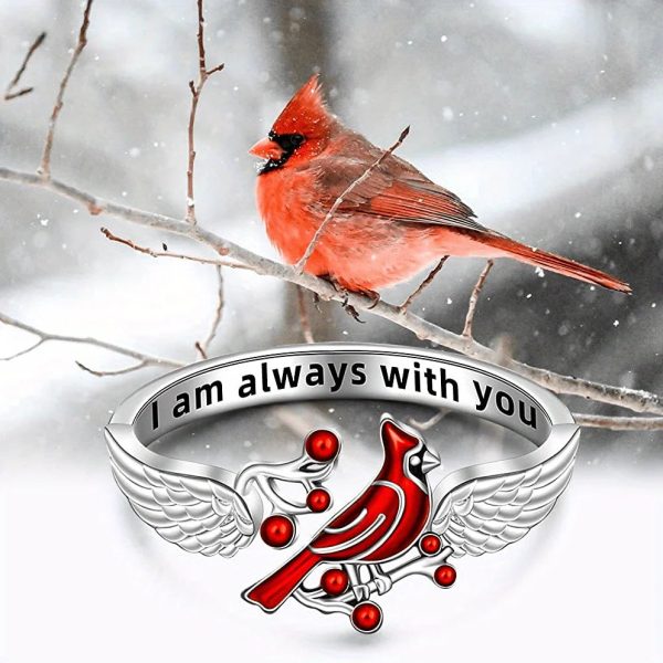 Red Bird with Red Fruit Ring