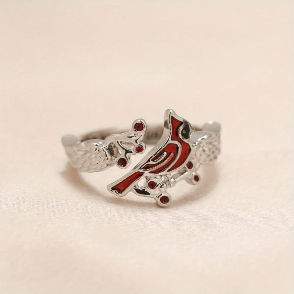 Red Bird with Red Fruit Ring