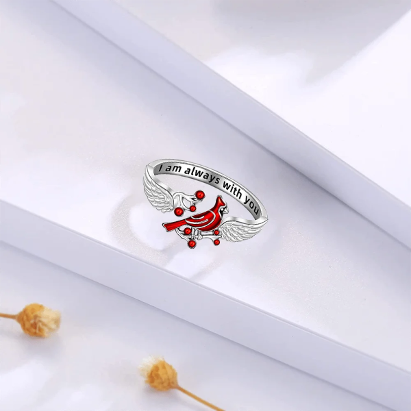 Red Bird with Red Fruit Ring
