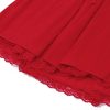 Red Corset Strap Frill Mini Dress