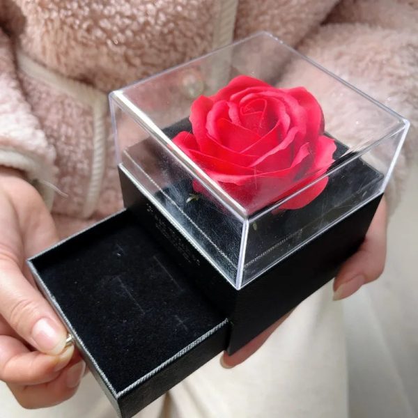 Red Eternal Rose Gift Box for Jewelry and Special Occasions