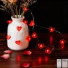 Red Heart LED String Lights for Valentine’s Day Decor