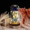 Red LED Rose in Glass Dome – Romantic Gift for Her